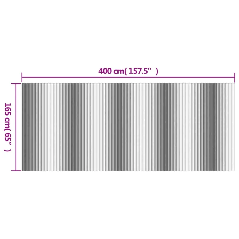 Kambario pertvara, baltos spalvos, plotis 400 cm, aukštis 165 cm, bambukas