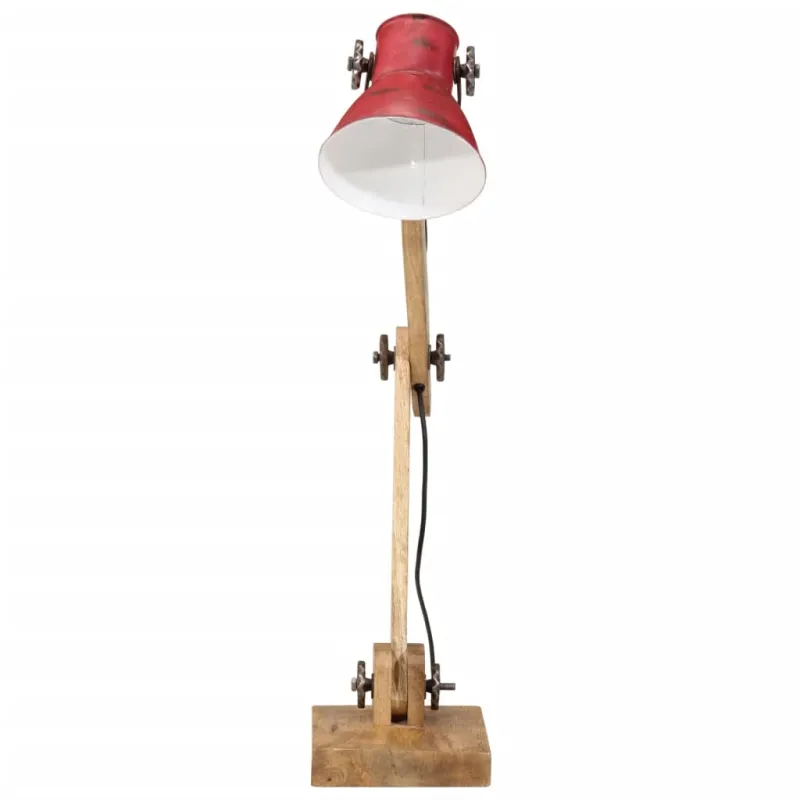 Rašomojo stalo šviestuvas, baltintas raudonas, 23x18x96cm, 25W