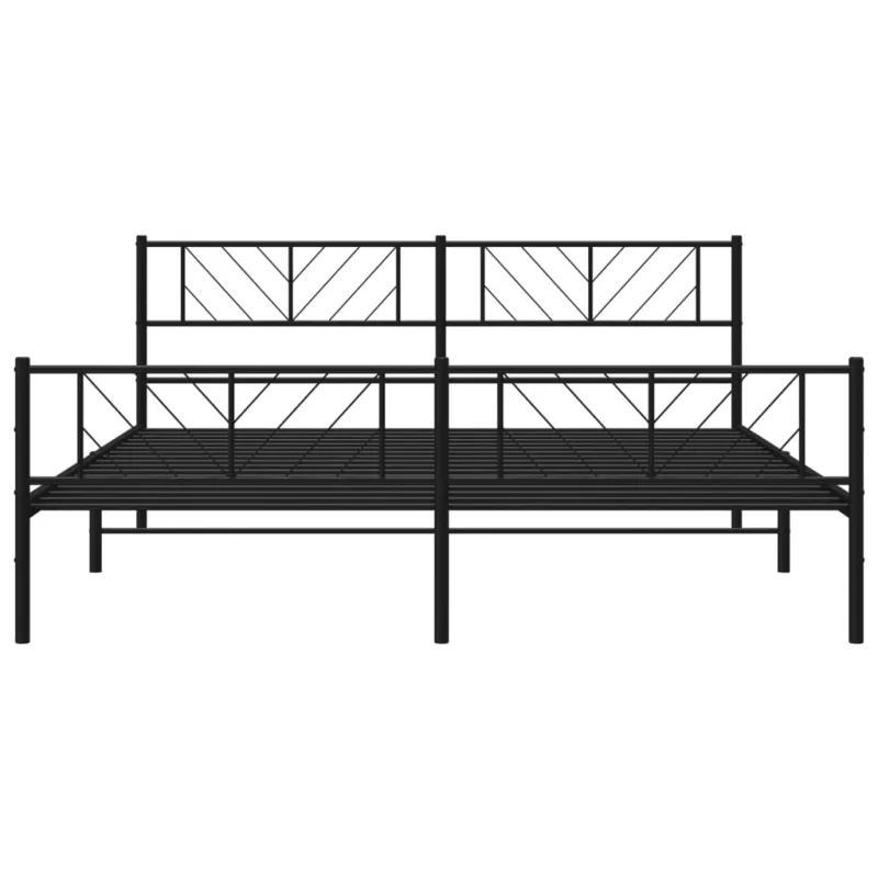 Lovos rėmas be čiužinio, juodas, 180x200cm, metalas