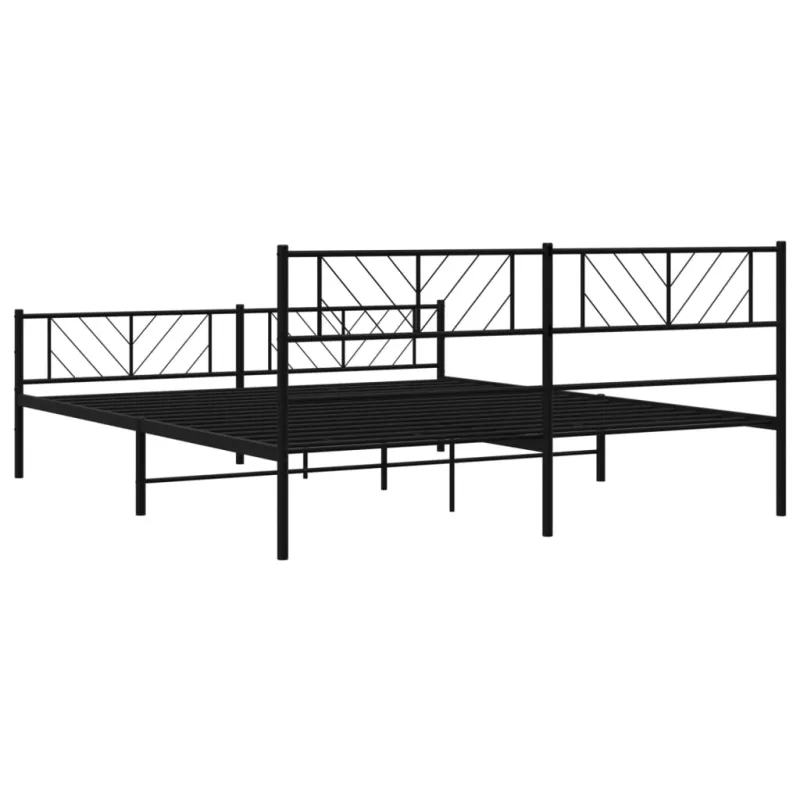 Lovos rėmas be čiužinio, juodas, 180x200cm, metalas