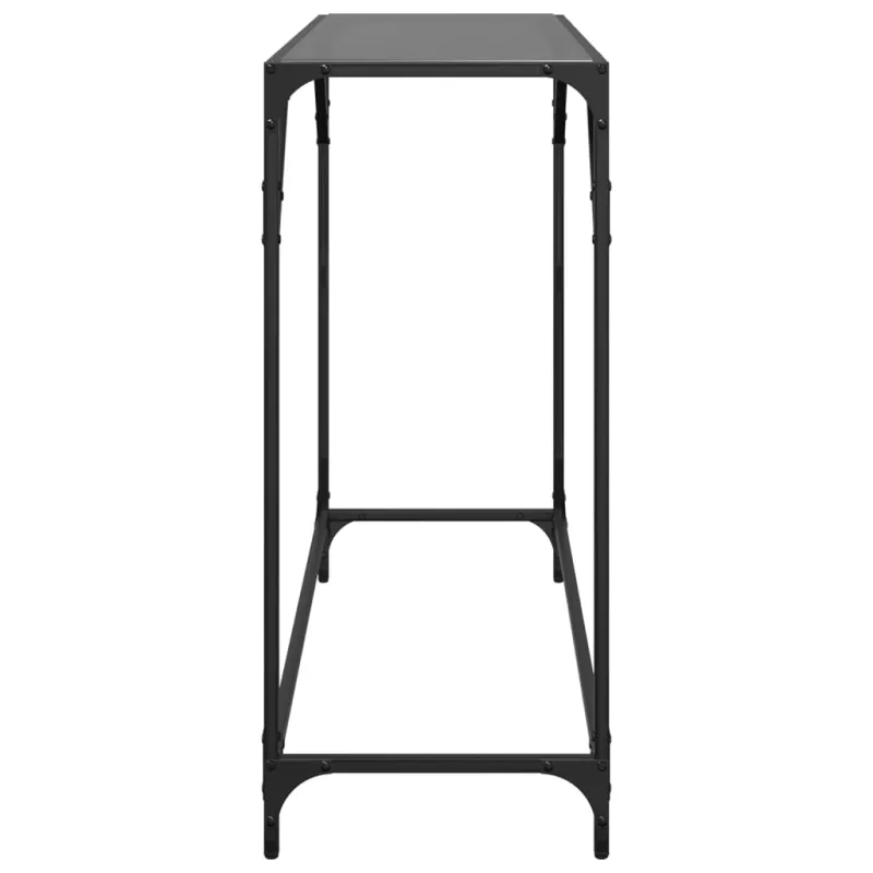 Konsolinis staliukas su juodu stalviršiu, 98x35x81cm, plienas