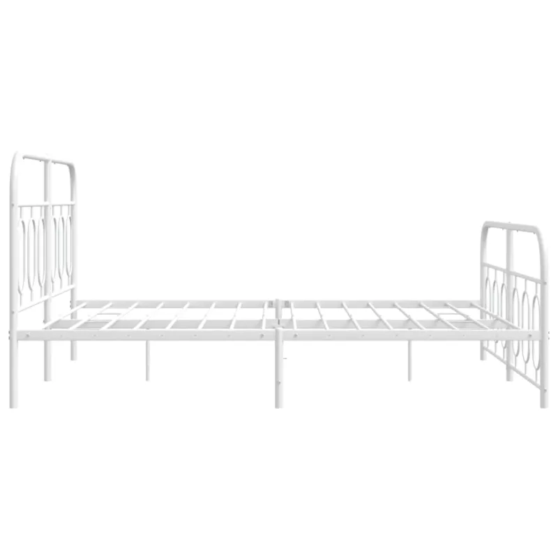 Lovos rėmas su galvūgaliu/kojūgaliu, baltas, 140x190cm, metalas