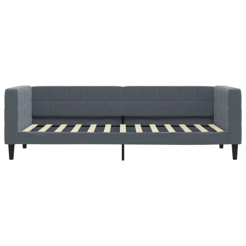 Sofa, tamsiai pilkos spalvos, 80x200cm, aksomas