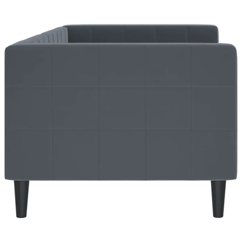 Sofa, tamsiai pilkos spalvos, 80x200cm, aksomas