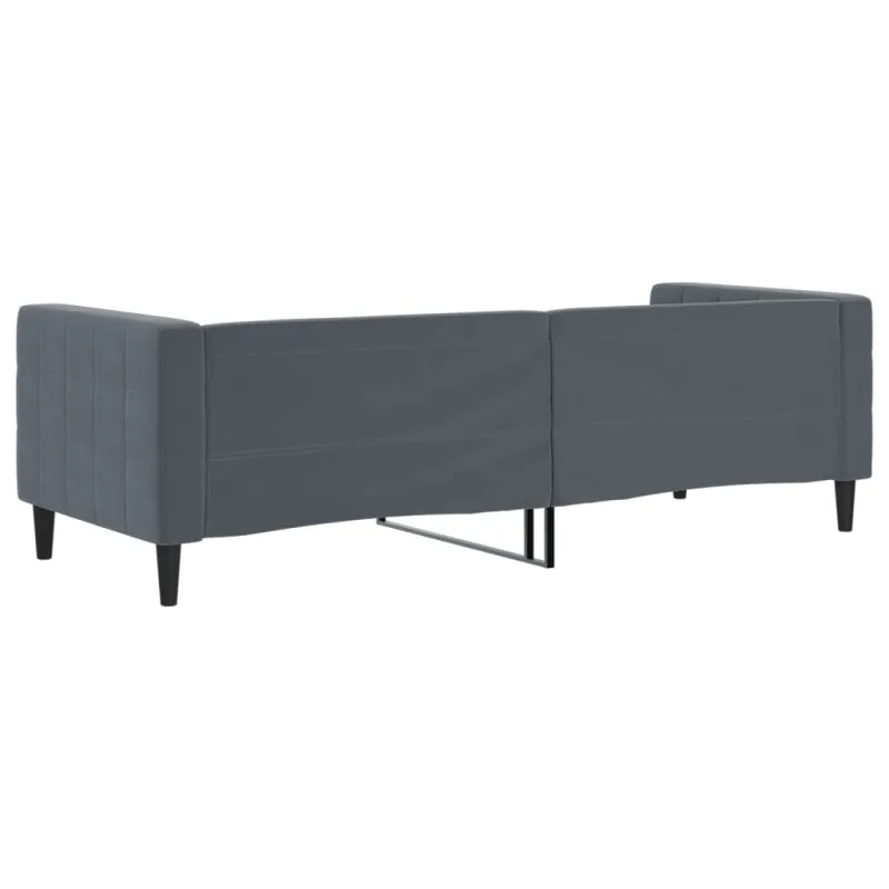 Sofa, tamsiai pilkos spalvos, 80x200cm, aksomas