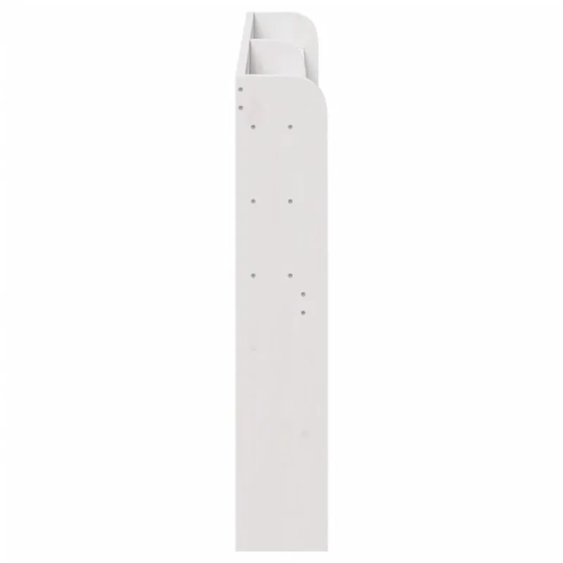 Galvūgalis su lentynomis, baltas, 140cm, pušies masyvas