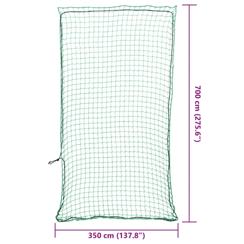 Priekabos tinklas su elastine virve, žalias, 7x3,5m, PP