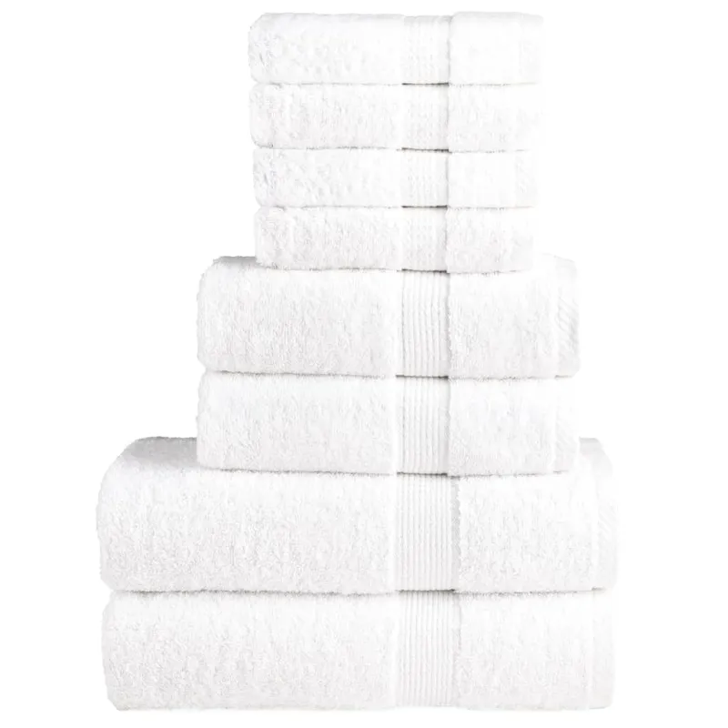 Rankšluosčių rinkinys SOLUND, 8vnt., balti, 600g/m²