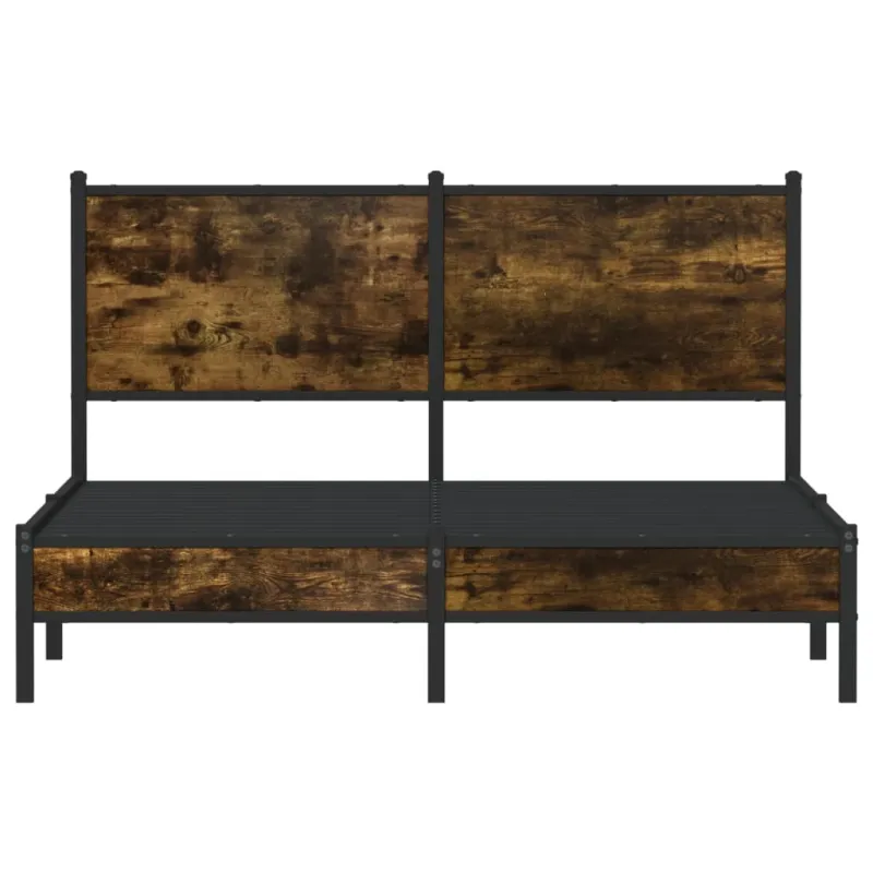 Lovos rėmas be čiužinio, dūminio ąžuolo, 140x190cm, metalas