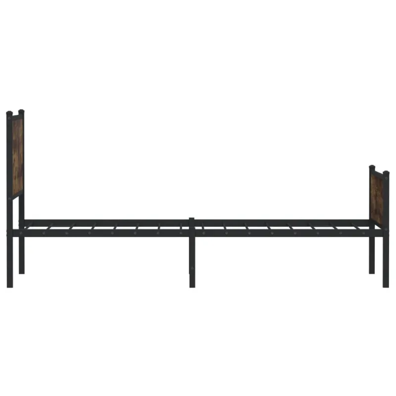 Lovos rėmas be čiužinio, dūminio ąžuolo, 75x190cm, metalas