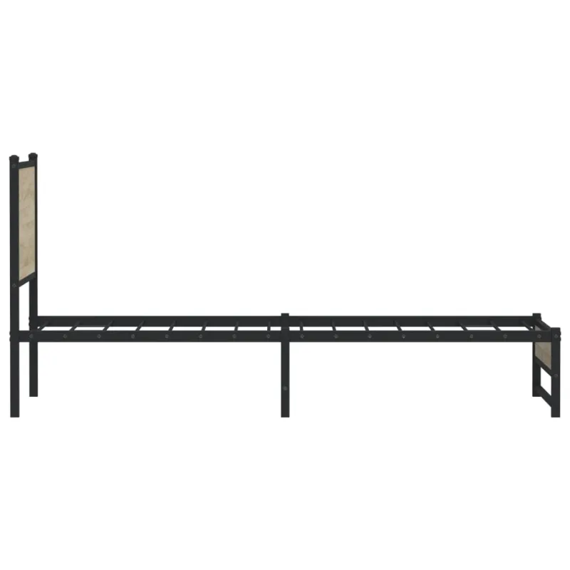 Lovos rėmas be čiužinio, sonoma ąžuolo, 80x200cm, metalas