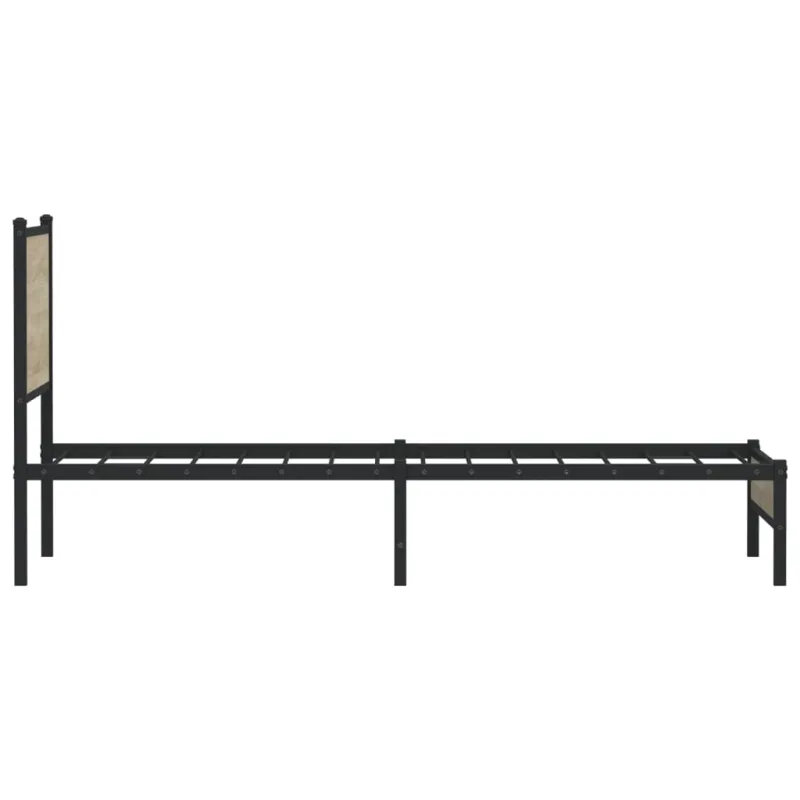 Lovos rėmas be čiužinio, sonoma ąžuolo, 90x200cm, metalas