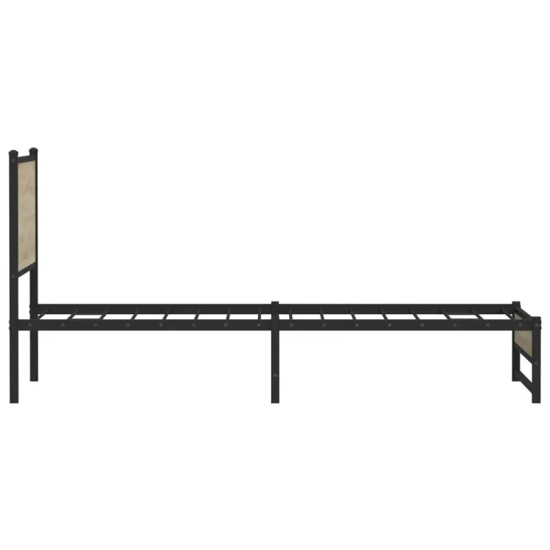 Lovos rėmas be čiužinio, sonoma ąžuolo, 107x203cm, metalas