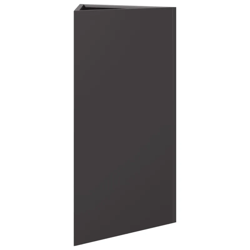 Sodo lovelis, juodos spalvos, 40x34,5x75cm, plienas, trikampis
