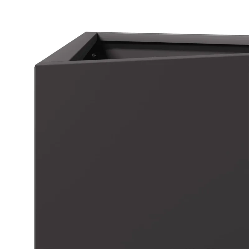 Sodo lovelis, juodos spalvos, 40x34,5x75cm, plienas, trikampis