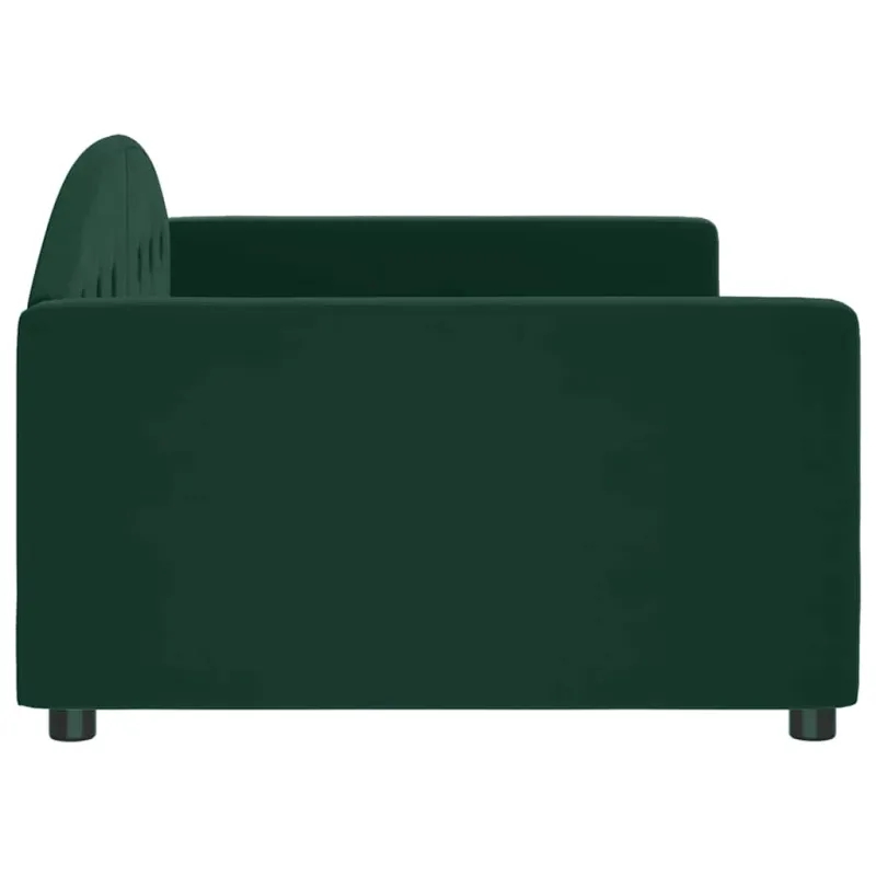 Sofa, tamsiai žalios spalvos, 100x200cm, aksomas