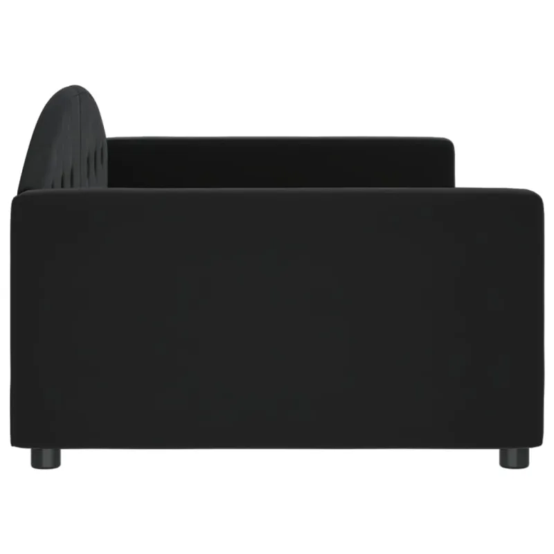Sofa, juodos spalvos, 100x200cm, aksomas