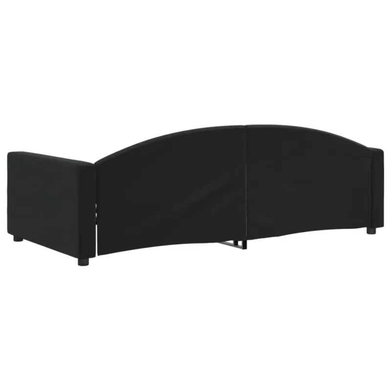 Sofa, juodos spalvos, 100x200cm, aksomas
