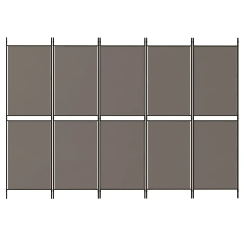 Kambario pertvara, 5 dalių, antracito, 250x220cm, audinys