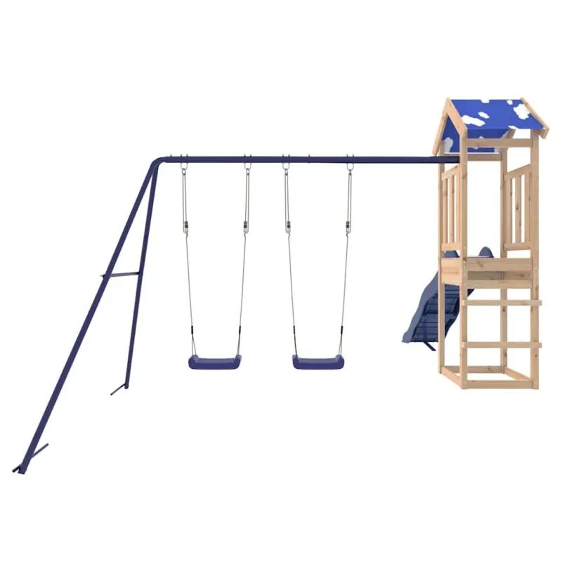 Lauko žaidimų aikštelės komplektas, pušies medienos masyvas