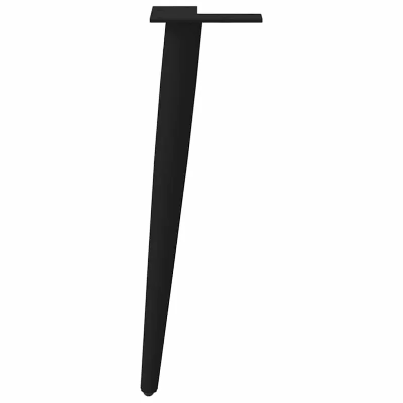 Kavos staliuko kojelės, kūginės, 4 vnt., juodos, 42-43 cm, plienas