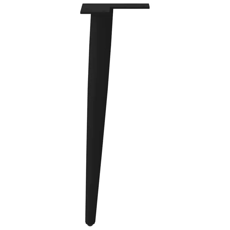 Kavos staliuko kojelės, kūginės, 4 vnt., juodos, 42-43 cm, plienas
