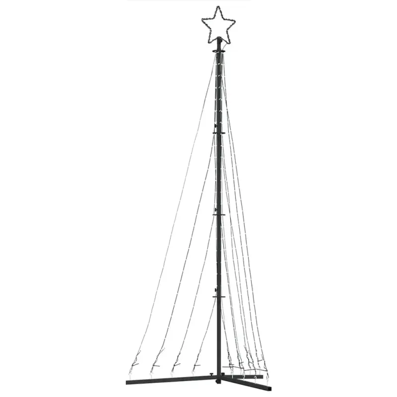 LED Kalėdų eglutė 447 LED Šalta Balta 250 cm
