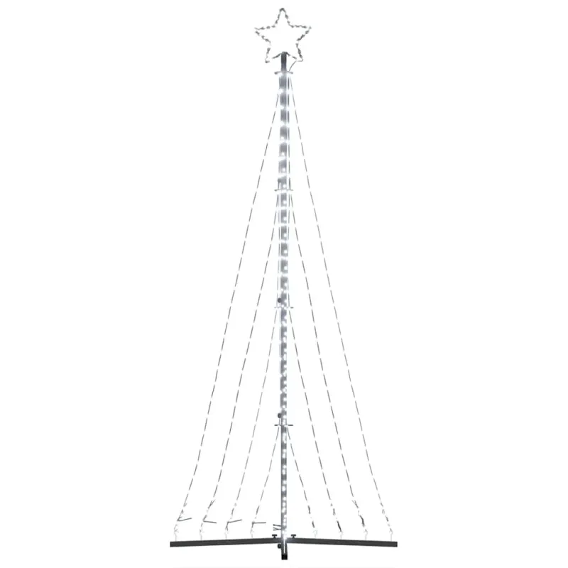 LED Kalėdų eglutė 447 LED Šalta Balta 250 cm