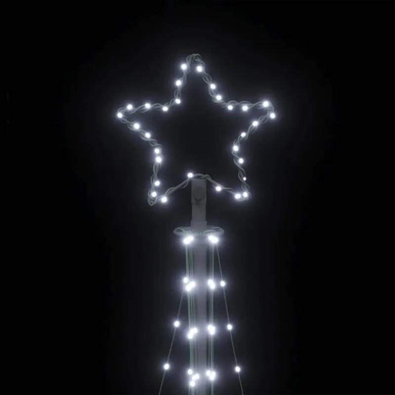 LED Kalėdų eglutė 447 LED Šalta Balta 250 cm