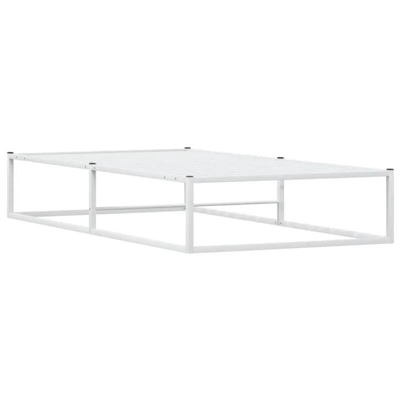 Lovos rėmas be čiužinio, baltas, 100x200cm, metalas