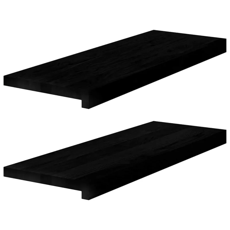 Palangės, 2 vnt, rudai juodos, 70x30x2 cm, ąžuolo medienos