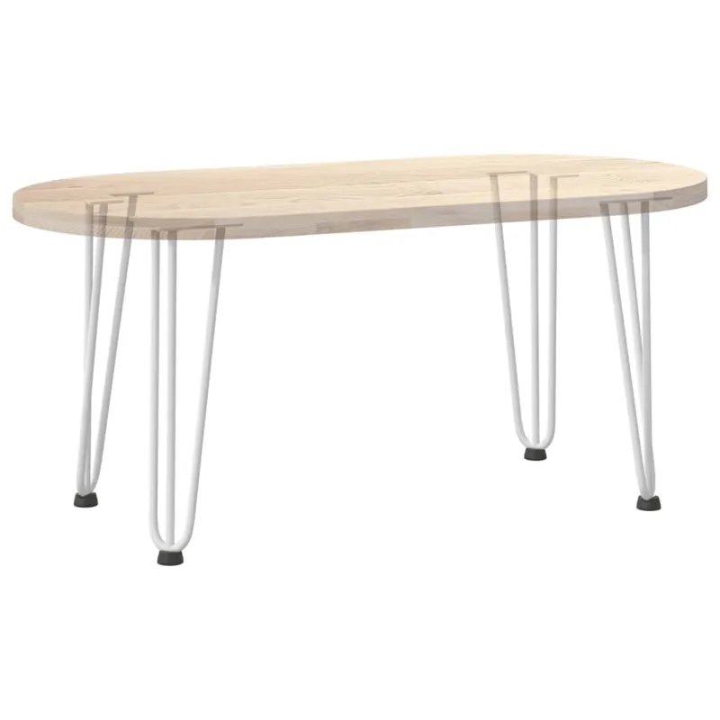Kavos staliuko kojelės, 4 vnt., baltos, 42 cm, plienas, segtukai