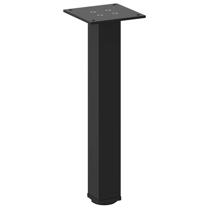 Kavos staliuko kojelės, 4 vnt., juodos, 30-32 cm, plienas