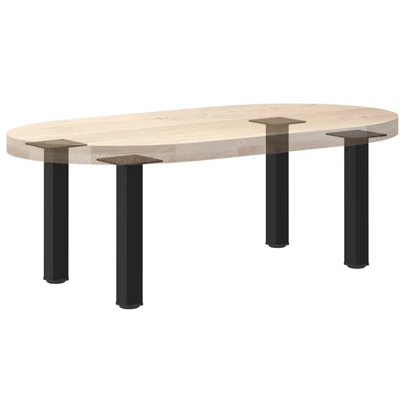 Kavos staliuko kojelės, 4 vnt., juodos, 30-32 cm, plienas