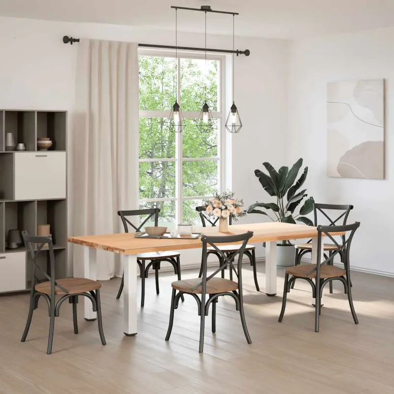 Konsolinio stalo kojelės, 4 vnt., baltos, 72-74 cm, plienas