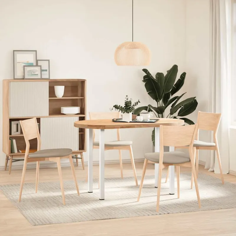 Konsolinio stalo kojelės, 4 vnt., baltos, 72-74 cm, plienas