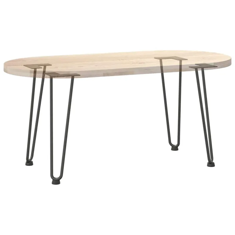 Kavos staliuko kojelės, 4 vnt., juodos, 42 cm, plienas, segtukai