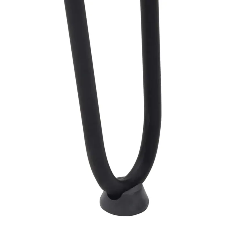 Kavos staliuko kojelės, 4 vnt., juodos, 42 cm, plienas, segtukai