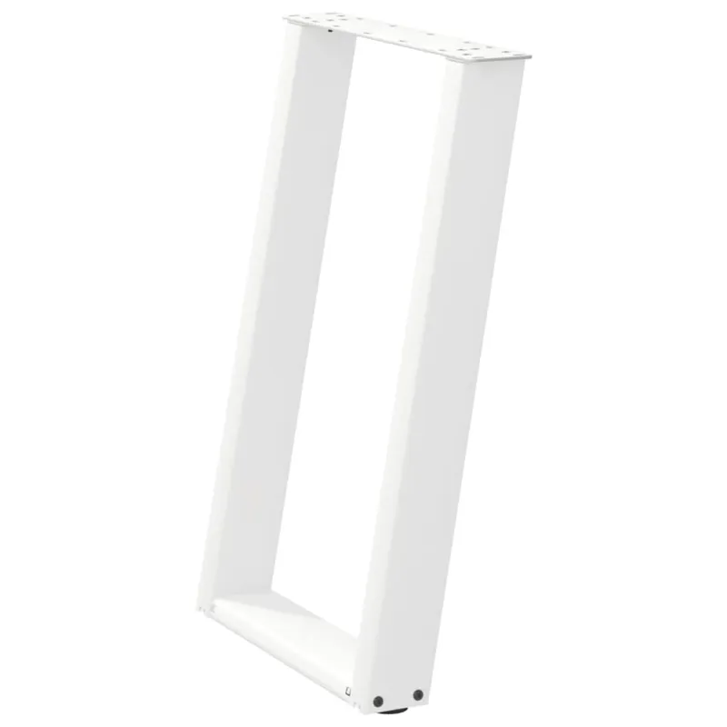 Valgomojo stalo kojelės, 2 vnt., baltos, 50x(72-73) cm, plienas, U formos