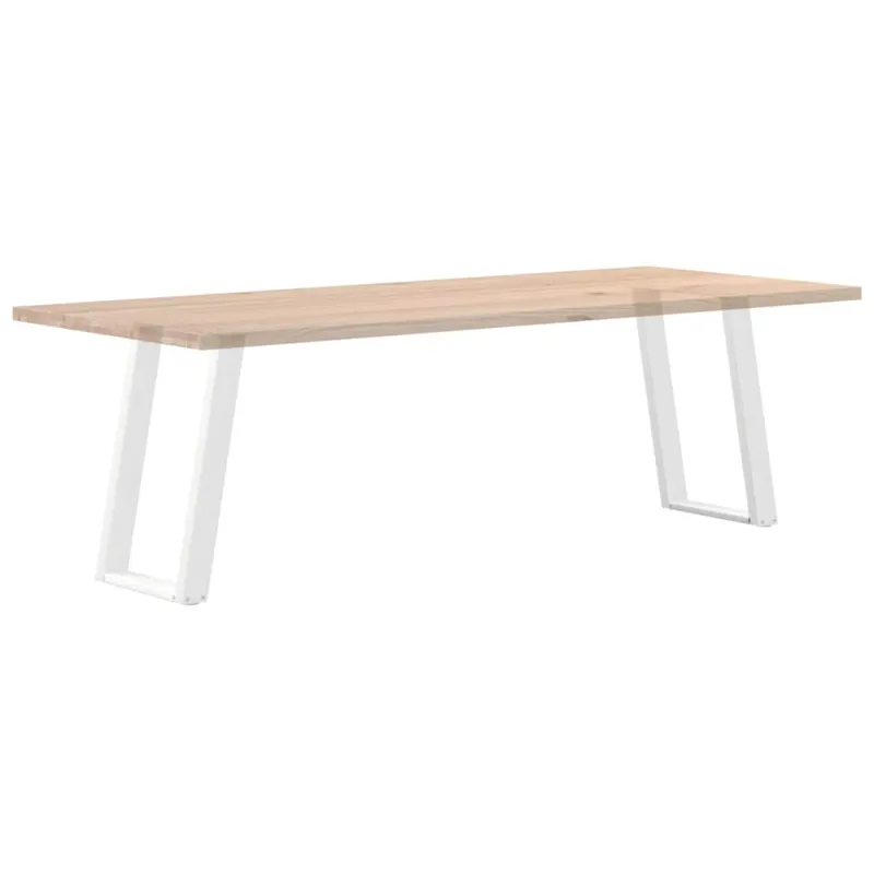 Valgomojo stalo kojelės, 2 vnt., baltos, 50x(72-73) cm, plienas, U formos