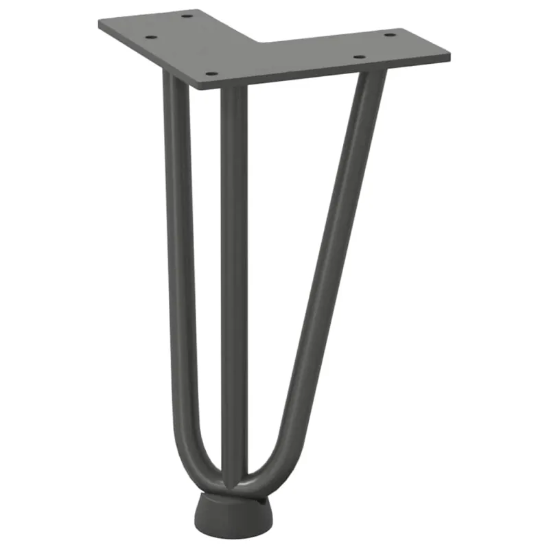 Kavos staliuko kojelės, 4 vnt., antracito spalvos, 20 cm, plienas