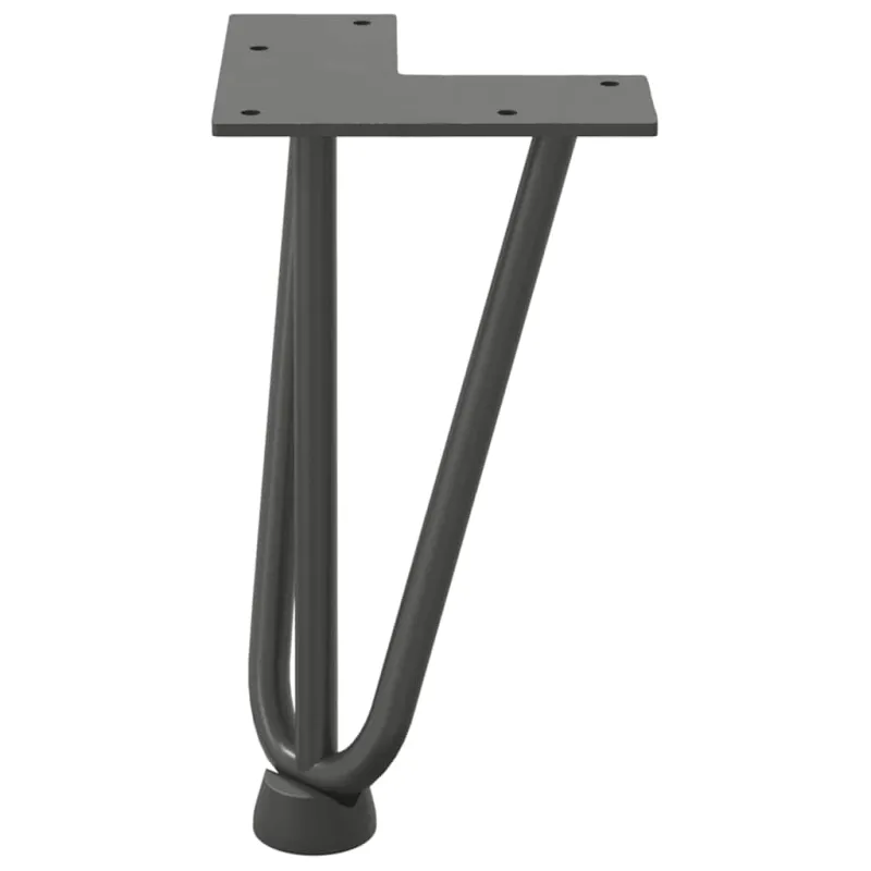 Kavos staliuko kojelės, 4 vnt., antracito spalvos, 20 cm, plienas