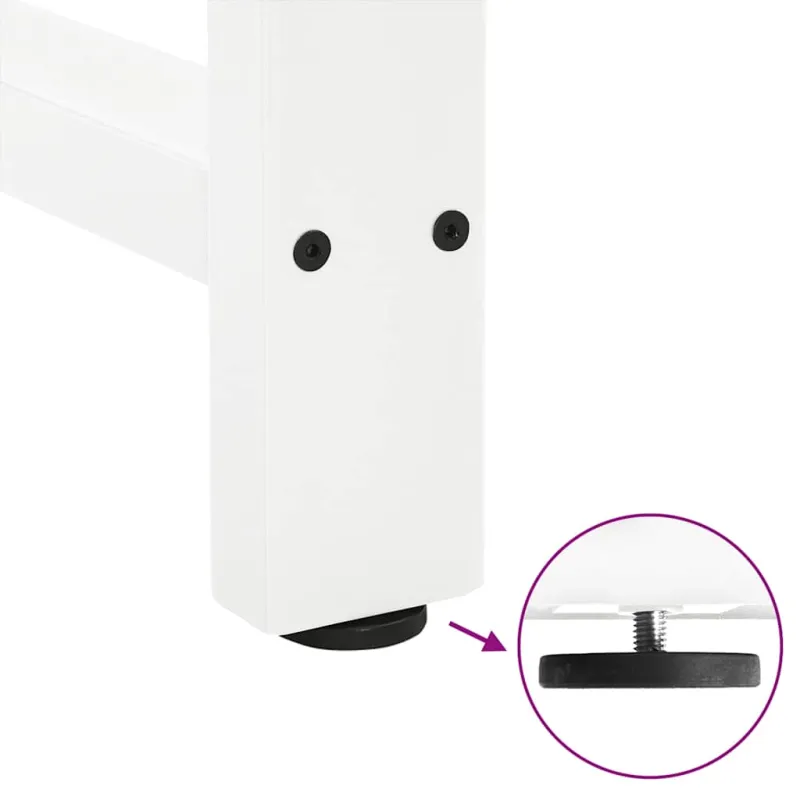 Valgomojo stalo kojos, baltos, 2 vnt., 90x(72-73) cm, plienas