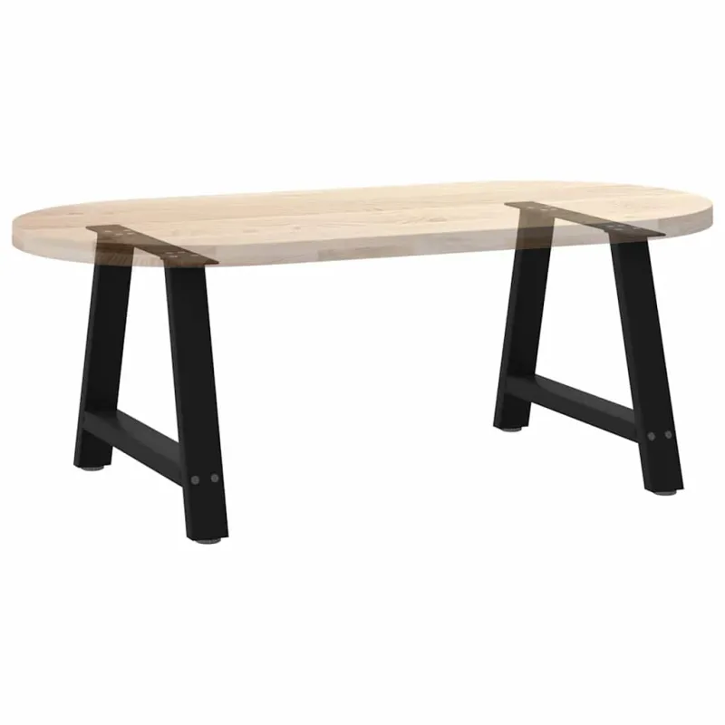 Kavos staliuko kojelės, A formos, 2 vnt., juodos, 60x(42-43) cm, plienas