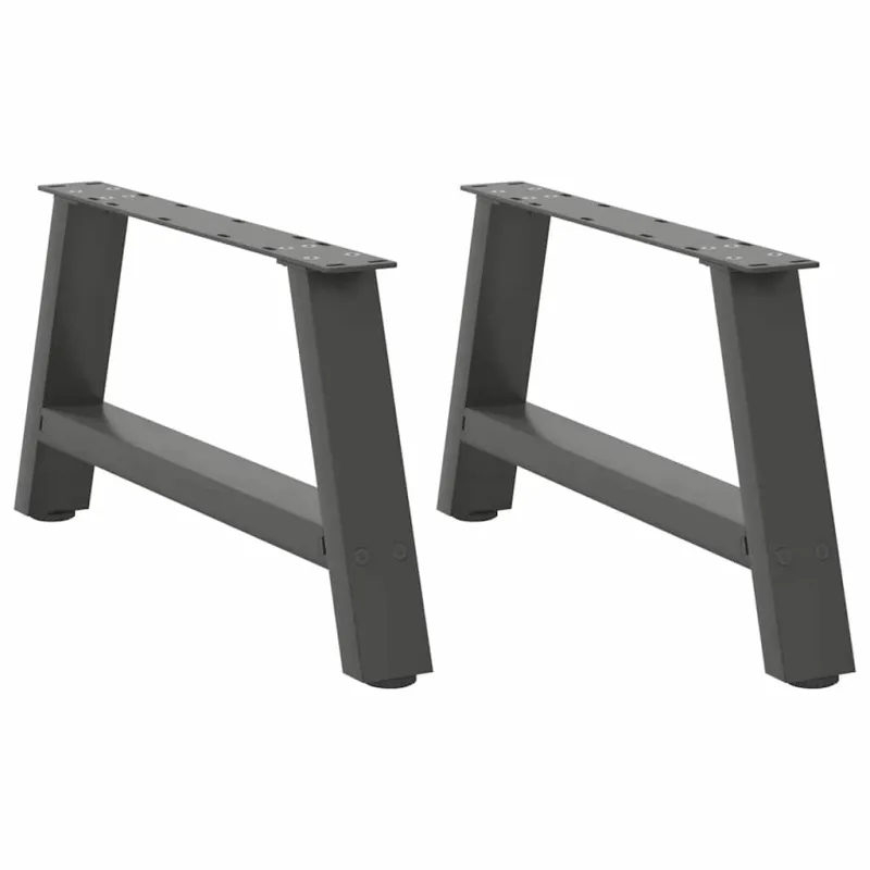 Kavos staliuko kojelės, 2 vnt., antracito spalvos, 60x(30-31) cm, plienas