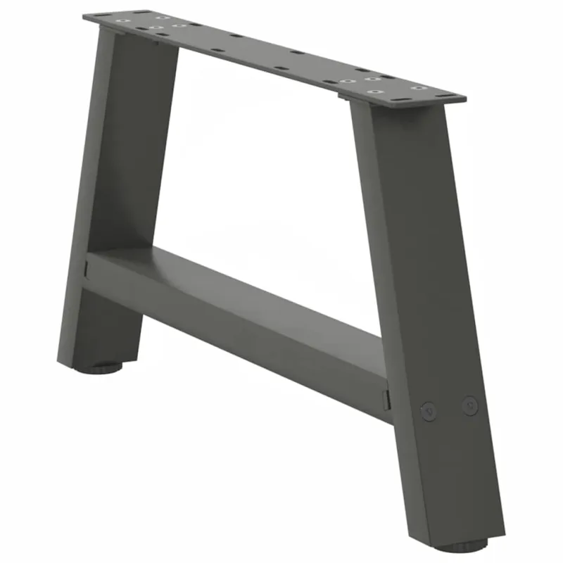 Kavos staliuko kojelės, 2 vnt., antracito spalvos, 60x(30-31) cm, plienas