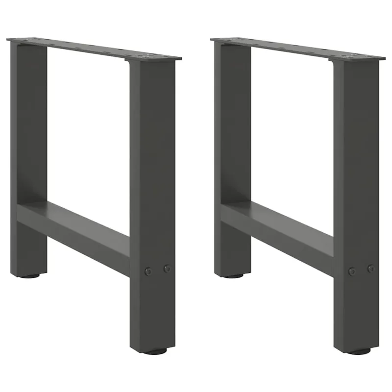 Kavos staliuko kojos, antracito spalvos, 2 vnt., 60x(42-43) cm, plienas