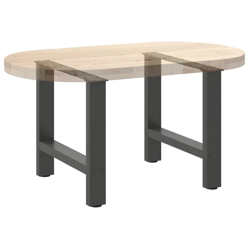 Kavos staliuko kojos, antracito spalvos, 2 vnt., 60x(42-43) cm, plienas
