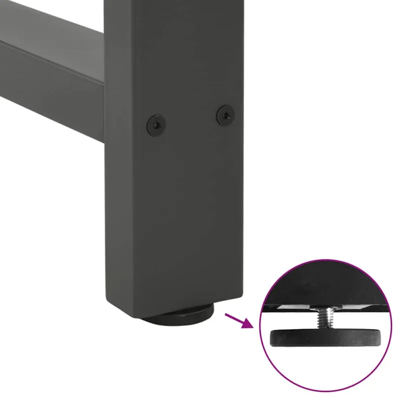 Kavos staliuko kojos, antracito spalvos, 2 vnt., 60x(42-43) cm, plienas