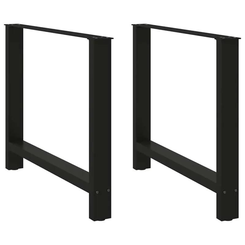 Valgomojo stalo kojos, juodos, 2 vnt., 100 x (72-73) cm, plienas